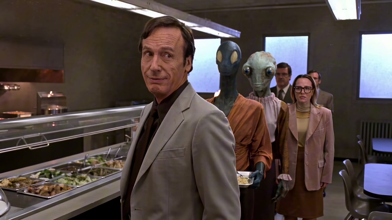 A shared workplace for the cast