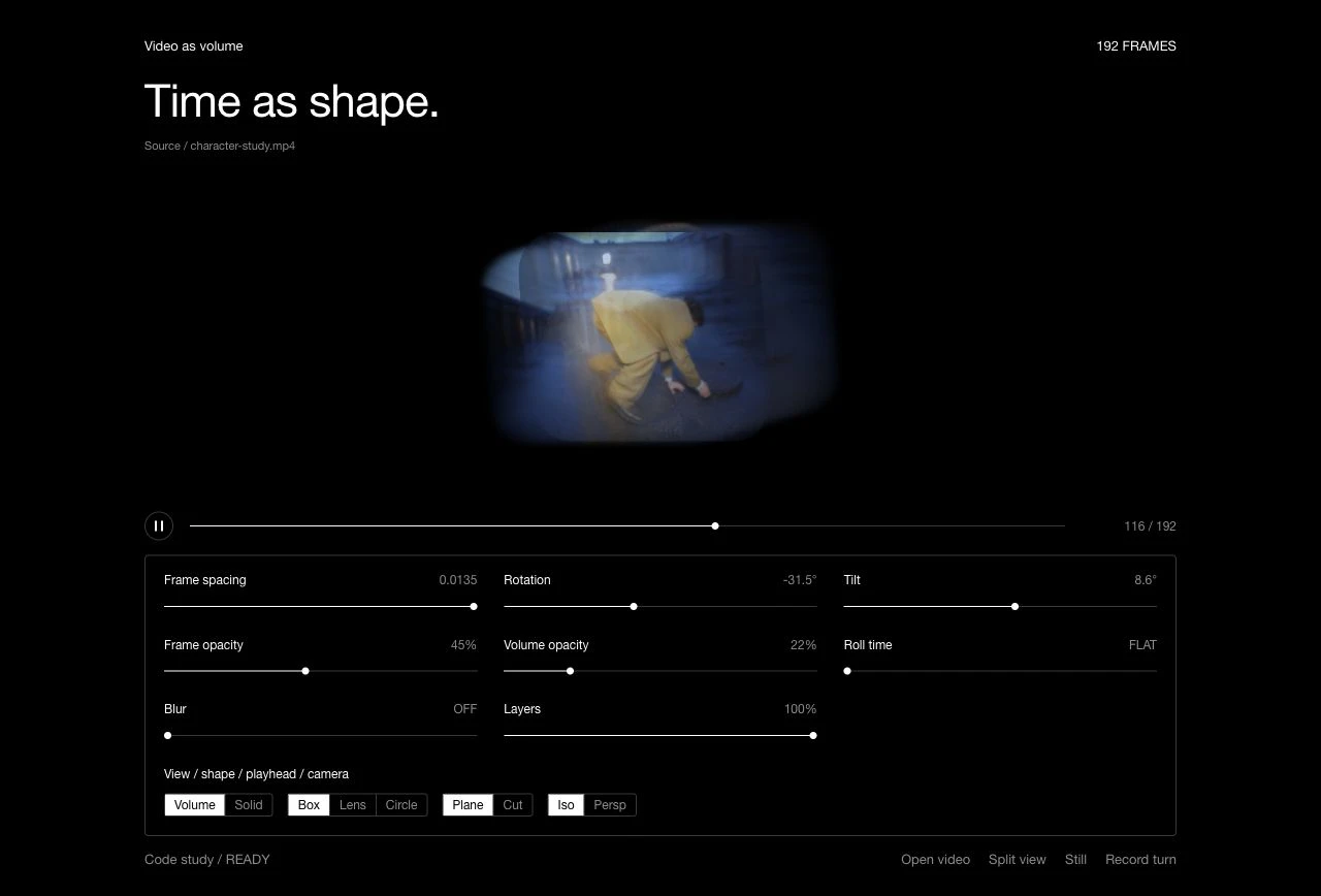 FRAME / SPACE — Time as shape.
